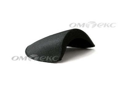 Плечевые накладки OВТ-18, обшитые, цвет чёрный - купить в Каменске-Шахтинском. Цена: 25.74 руб.