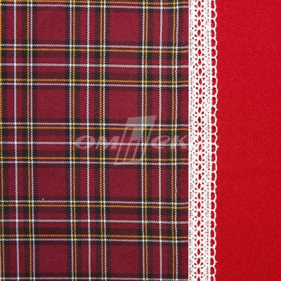 Ткань костюмная клетка 24379 2012, 230 гр/м2, шир.150см, цвет бордовый/бел/жел - купить в Каменске-Шахтинском. Цена 539.74 руб.