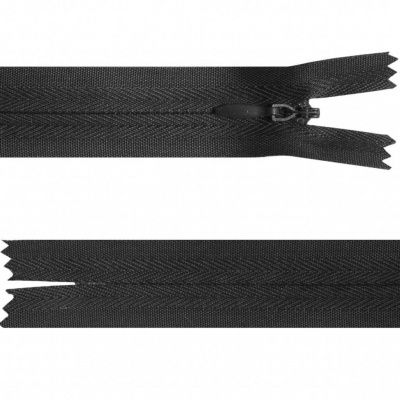Молния потайная Т3, 60 см, хлопок, цвет чёрный - купить в Каменске-Шахтинском. Цена: 10.13 руб.