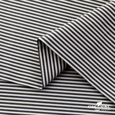 Ткань сорочечная Полоска Кенди, 115 г/м2, 58% пэ,42% хл, шир.150 см, цв.6-черный, (арт.110) - купить в Каменске-Шахтинском. Цена 306.69 руб.