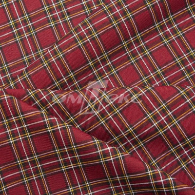 Ткань костюмная клетка 24379 2012, 230 гр/м2, шир.150см, цвет бордовый/бел/жел - купить в Каменске-Шахтинском. Цена 539.74 руб.