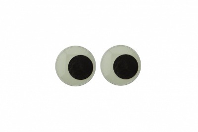 Глазки для игрушек, круглые, с бегающими зрачками, 8 мм/упак.50+/-2 шт, цв. -черно-белые - купить в Каменске-Шахтинском. Цена: 15.88 руб.
