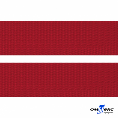Красный- цв.171-Текстильная лента-стропа 550 гр/м2 ,100% пэ шир.30 мм (боб.50+/-1 м) - купить в Каменске-Шахтинском. Цена: 475.36 руб.