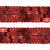 Тесьма с пайетками 3, шир. 20 мм/уп. 25+/-1 м, цвет красный - купить в Каменске-Шахтинском. Цена: 778.19 руб.