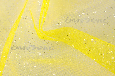 Сетка Глиттер, 40 гр/м2, шир.160см, цвет жёлтый - купить в Каменске-Шахтинском. Цена 163.01 руб.