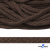 Шнур плетеный d-6 мм, 70% хлопок 30% полиэстер, уп.90+/-1 м, цв.1073-т.коричневый - купить в Каменске-Шахтинском. Цена: 594 руб.