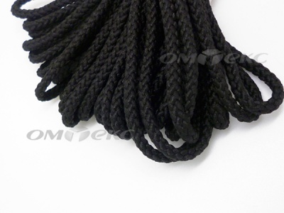 Шнур В-035 4 мм круп.плетение 100 м черный - купить в Каменске-Шахтинском. Цена: 156.40 руб.