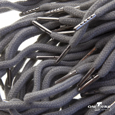 Шнурки #107-08, круглые 130 см, цв.серый - купить в Каменске-Шахтинском. Цена: 26.88 руб.