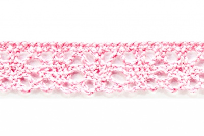 Тесьма кружевная 0621-1607, шир. 15 мм/уп. 20+/-1 м, цвет 096-розовый - купить в Каменске-Шахтинском. Цена: 302.42 руб.