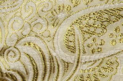Ткань костюмная жаккард №5, 140 гр/м2, шир.150см, цвет золото - купить в Каменске-Шахтинском. Цена 383.29 руб.