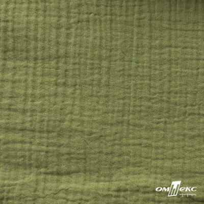 Ткань Муслин, 100% хлопок, 125 гр/м2, шир. 140 см #2307 цв.(55)-олива - купить в Каменске-Шахтинском. Цена 318.49 руб.