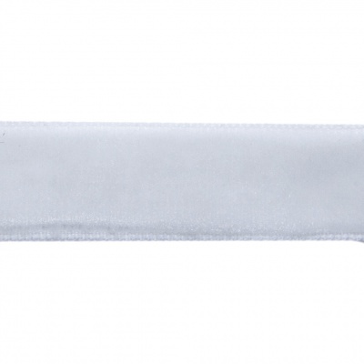 Лента бархатная нейлон, шир.12 мм, (упак. 45,7м), цв.01-белый - купить в Каменске-Шахтинском. Цена: 457.61 руб.