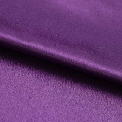 Поли креп-сатин 19-3536, 125 (+/-5) гр/м2, шир.150см, цвет фиолетовый - купить в Каменске-Шахтинском. Цена 155.57 руб.