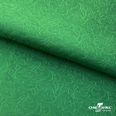 Ткань жаккард королевский, 100% полиэстр 180 г/м 2, шир.150 см, цв-зеленый - купить в Каменске-Шахтинском. Цена 293.39 руб.