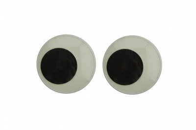 Глазки для игрушек, круглые, с бегающими зрачками, 40 мм/упак.20+/-2 шт, цв. -черно-белые - купить в Каменске-Шахтинском. Цена: 158.73 руб.