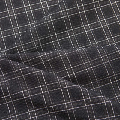 Ткань костюмная клетка 25052 2027, 198 гр/м2, шир.150см, цвет т.серый/сер/бел - купить в Каменске-Шахтинском. Цена 431.49 руб.