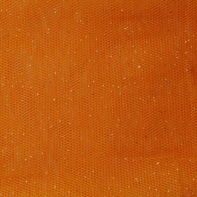 Сетка Глиттер, 24 г/м2, шир.145 см., оранжевый - купить в Каменске-Шахтинском. Цена 117.24 руб.