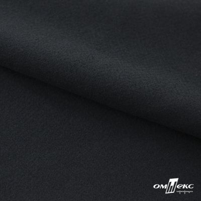 Трикотажное полотно "Капри" 100% полиэстр, 152см, 320 г/м2, чёрный, м - купить в Каменске-Шахтинском. Цена 374 руб.