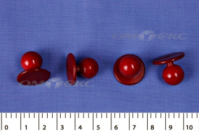 Пуговица поварская "Пукля", 10 мм, цвет красный - купить в Каменске-Шахтинском. Цена: 2.28 руб.