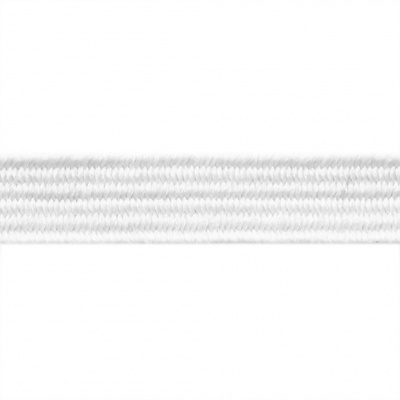 Резиновые нити с текстильным покрытием, шир. 6 мм (182 м/уп), цв.-белый - купить в Каменске-Шахтинском. Цена: 705.59 руб.