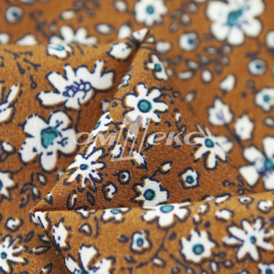 Плательная ткань "Фламенко" 11.1, 80 гр/м2, шир.150 см, принт растительный - купить в Каменске-Шахтинском. Цена 239.03 руб.