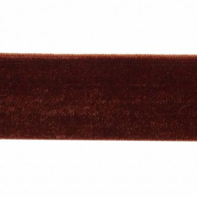 Лента бархатная нейлон, шир.25 мм, (упак. 45,7м), цв.120-шоколад - купить в Каменске-Шахтинском. Цена: 981.09 руб.