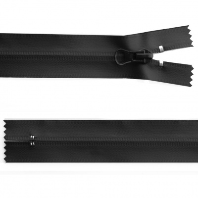 Молния водонепроницаемая PVC Т-7, 20 см, неразъемная, цвет чёрный - купить в Каменске-Шахтинском. Цена: 21.56 руб.