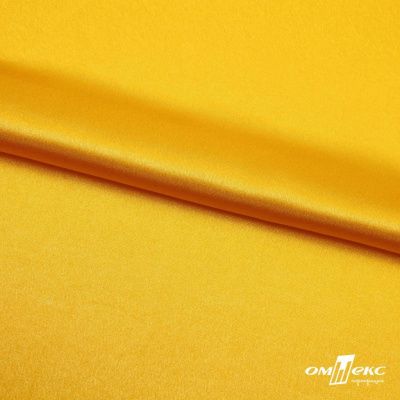 Поли креп-сатин 13-0859, 125 (+/-5) гр/м2, шир.150см, цвет жёлтый - купить в Каменске-Шахтинском. Цена 155.57 руб.