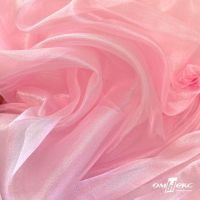 Ткань органза, 100% полиэстр, 28г/м2, шир. 150 см, цв. #47 розовая пудра - купить в Каменске-Шахтинском. Цена 86.24 руб.