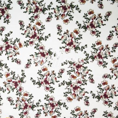Плательная ткань "Фламенко" 23.1, 80 гр/м2, шир.150 см, принт растительный - купить в Каменске-Шахтинском. Цена 264.56 руб.