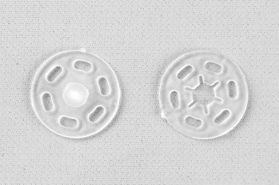 Кнопки пришивные пластиковые 15 мм, блистер 24шт, цв.-прозрачные - купить в Каменске-Шахтинском. Цена: 68.79 руб.