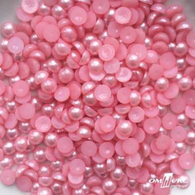0404-5146А-Полубусины пластиковые круглые "ОмТекс", 8 мм, (уп.50гр=365+/-3шт), цв.101-св.розовый - купить в Каменске-Шахтинском. Цена: 63.46 руб.