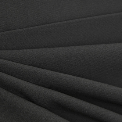 Костюмная ткань "Элис", 200 гр/м2, шир.150см, цвет чёрный - купить в Каменске-Шахтинском. Цена 306.20 руб.