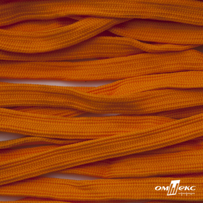 Шнур плетеный (плоский) d-12 мм, (уп.90+/-1м), 100% полиэстер, цв.267 - оранжевый - купить в Каменске-Шахтинском. Цена: 8.62 руб.