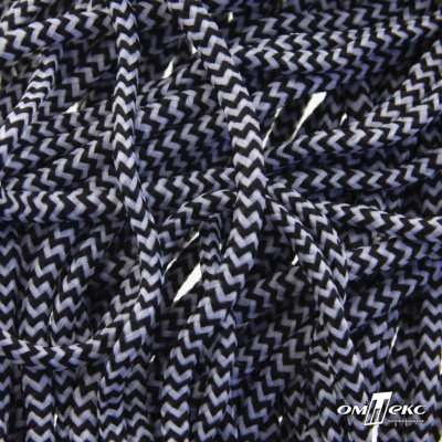 Шнурки #107-16, круглые 130 см, двухцветные цв.серый/чёрный - купить в Каменске-Шахтинском. Цена: 31.89 руб.