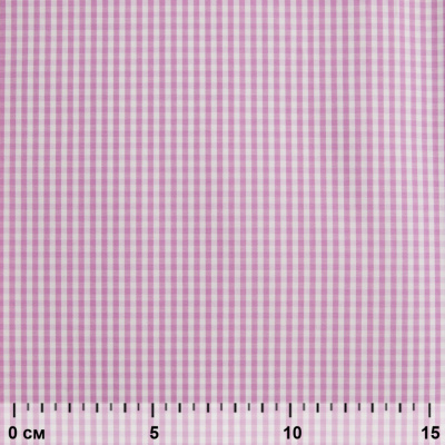 Ткань сорочечная Клетка Виши, 115 г/м2, 58% пэ,42% хл, шир.150 см, цв.1-розовый, (арт.111) - купить в Каменске-Шахтинском. Цена 306.69 руб.