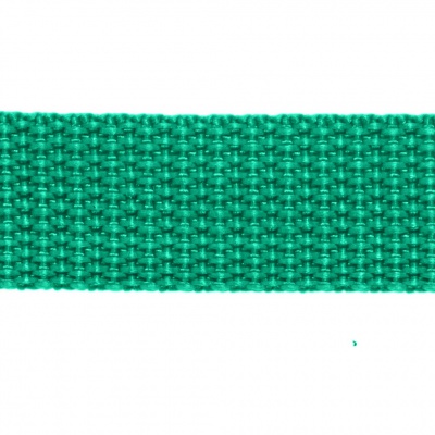 Стропа текстильная, шир. 25 мм (в нам. 50+/-1 ярд), цвет яр.зелёный - купить в Каменске-Шахтинском. Цена: 397.52 руб.