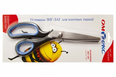 Ножницы арт.0330-6052 "ЗИГ-ЗАГ" 5 мм, для плотных тканей , 9"/ 229 мм - купить в Каменске-Шахтинском. Цена: 740.56 руб.