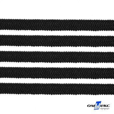 Лента эластичная вязанная (резинка) 4 мм (200+/-1 м) 400 гр/м2 черная бобина "ОМТЕКС" - купить в Каменске-Шахтинском. Цена: 1.78 руб.