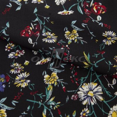 Плательная ткань "Фламенко" 6.2, 80 гр/м2, шир.150 см, принт растительный - купить в Каменске-Шахтинском. Цена 239.03 руб.