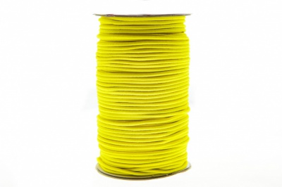 0370-1301-Шнур эластичный 3 мм, (уп.100+/-1м), цв.110 - желтый - купить в Каменске-Шахтинском. Цена: 459.62 руб.
