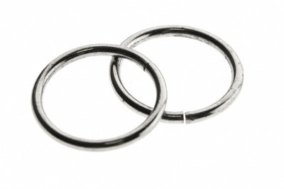 Кольцо металлическое d-15 мм, цв.-никель - купить в Каменске-Шахтинском. Цена: 2.45 руб.