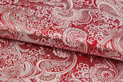 Ткань костюмная жаккард, 135 гр/м2, шир.150см, цвет красный№3 - купить в Каменске-Шахтинском. Цена 441.94 руб.