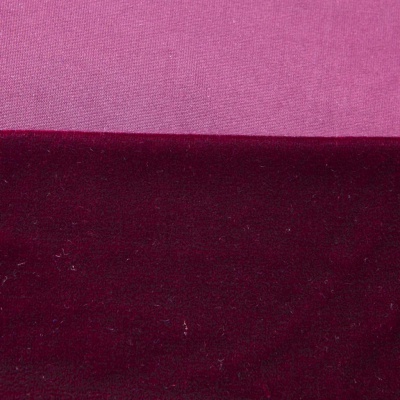 Бархат стрейч №2, 240 гр/м2, шир.160 см, (2,6 м/кг), цвет бордо - купить в Каменске-Шахтинском. Цена 740.88 руб.