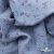 Ткань Муслин принт, 100% хлопок, 125 гр/м2, шир. 140 см, #2308 цв. 69 серо-голубой с цветком - купить в Каменске-Шахтинском. Цена 413.11 руб.