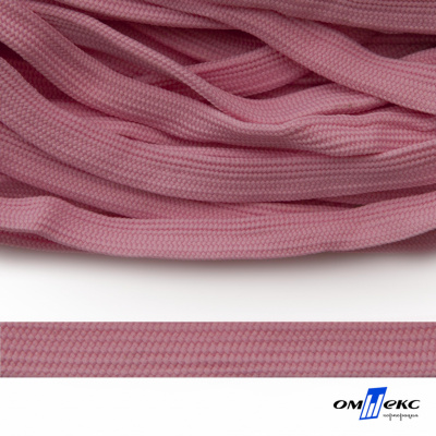 Шнур плетеный (плоский) d-12 мм, (уп.90+/-1м), 100% полиэстер, цв.256 - розовый - купить в Каменске-Шахтинском. Цена: 8.62 руб.