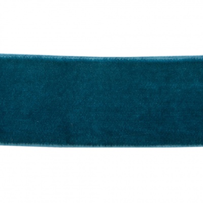 Лента бархатная нейлон, шир.25 мм, (упак. 45,7м), цв.65-изумруд - купить в Каменске-Шахтинском. Цена: 981.09 руб.