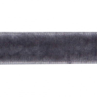 Лента бархатная нейлон, шир.12 мм, (упак. 45,7м), цв.189-т.серый - купить в Каменске-Шахтинском. Цена: 457.61 руб.
