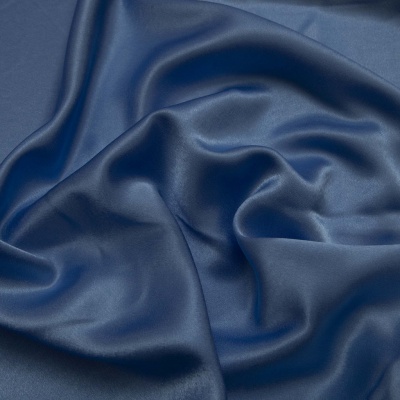 Поли креп-сатин 16-4132, 125 (+/-5) гр/м2, шир.150см, цвет голубой - купить в Каменске-Шахтинском. Цена 155.57 руб.