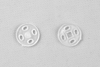 Кнопки пришивные пластиковые 10 мм, блистер 24шт, цв.-прозрачные - купить в Каменске-Шахтинском. Цена: 48.41 руб.